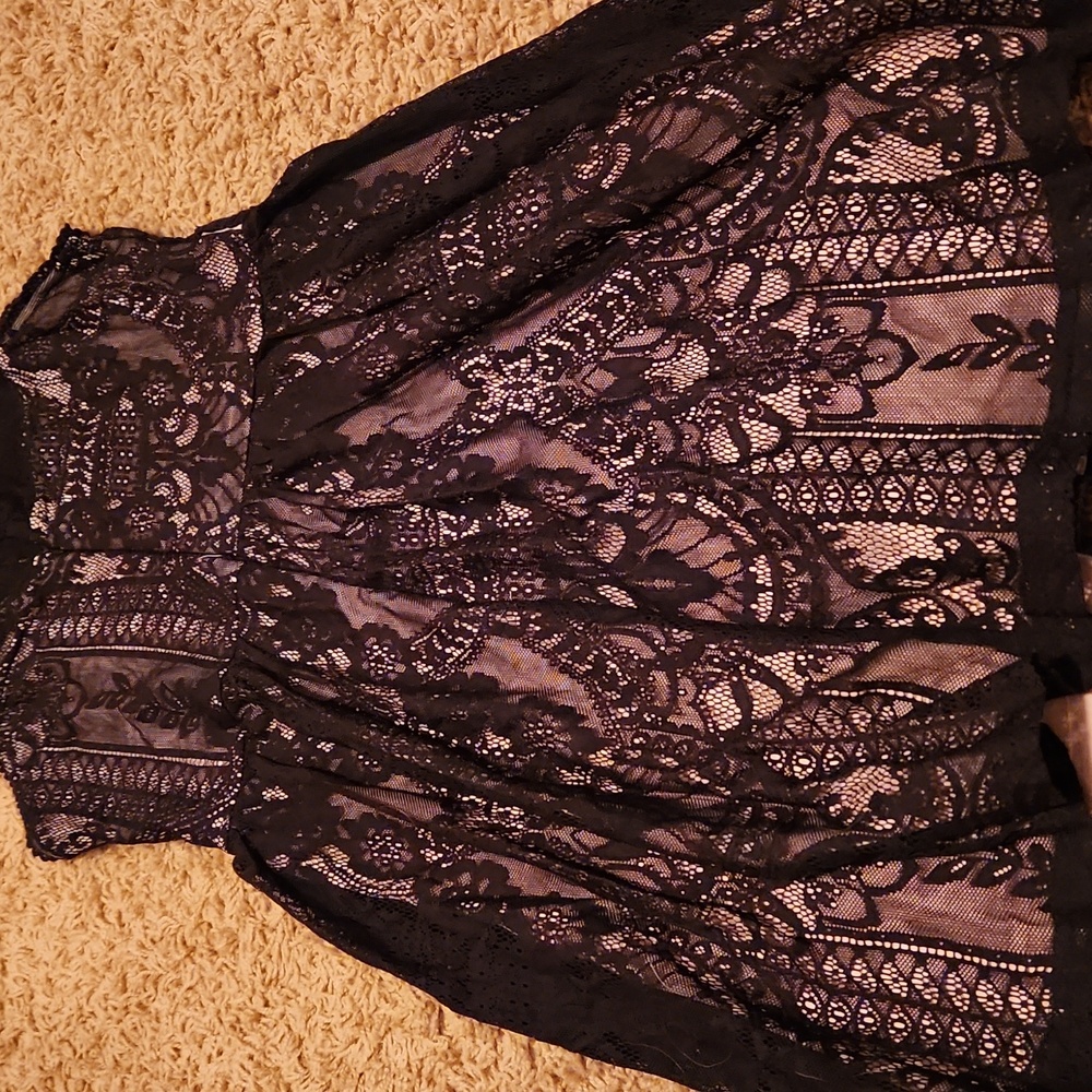 NWT Francesca's Collections Black Lace Dress Size Small - Picture 6 of 8